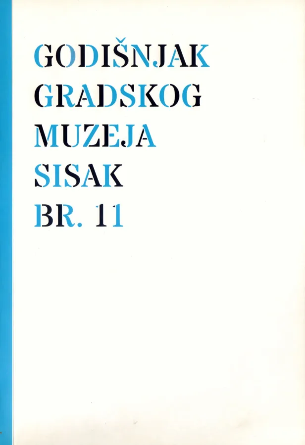 Godišnjak Gradskog muzeja Sisak, br.11, 2016., 7 €