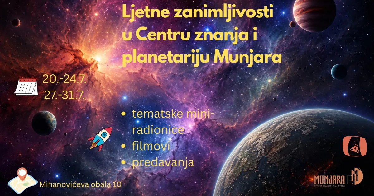 Ljetne zanimljivosti u Centru znanja i planetariju Munjara
